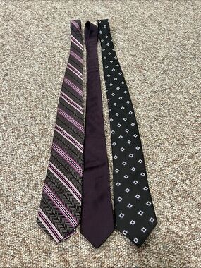 Theory Men's Purple and Black Tie Trio